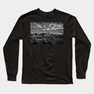 Sedona Arizona Vista In Black And White Long Sleeve T-Shirt